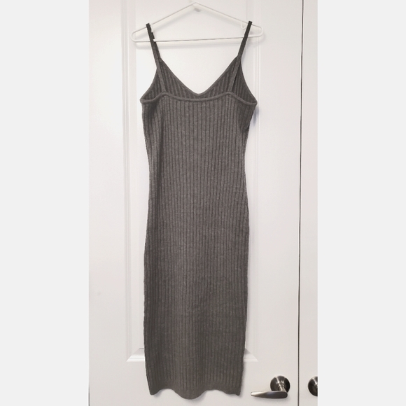 NEW 7 for all mankind spaghetti strap knit midi Dress - Picture 2 of 5